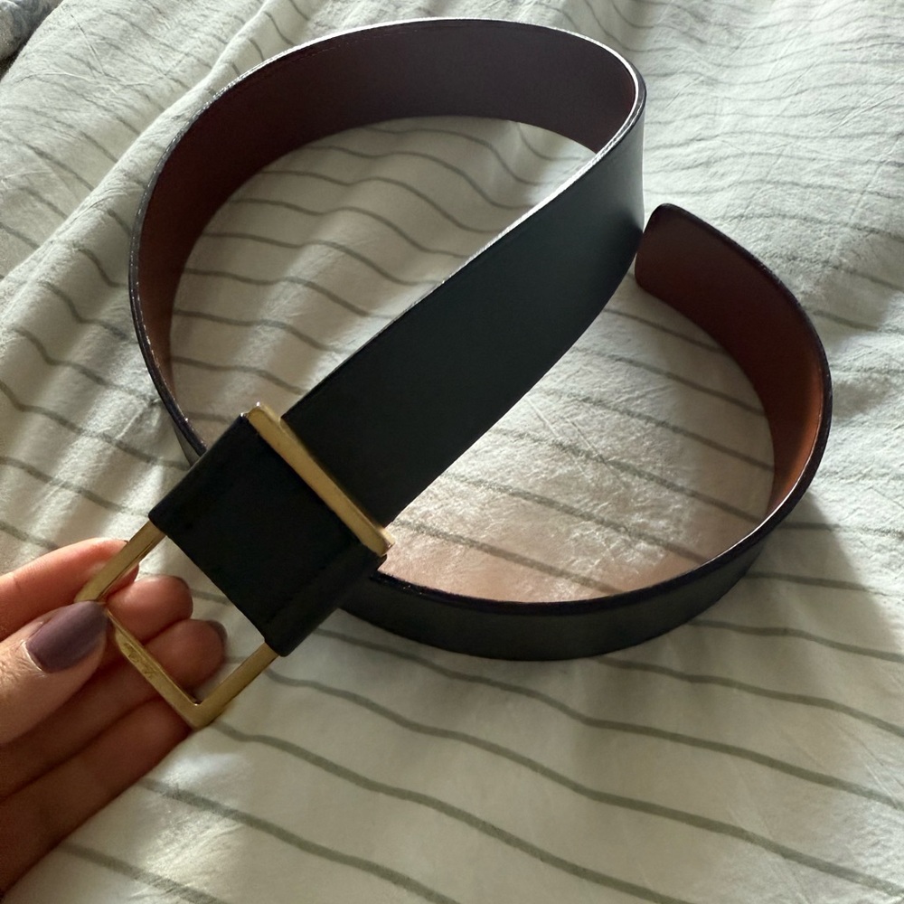 LORO PIANA | Green Belt with Gold Buckle
